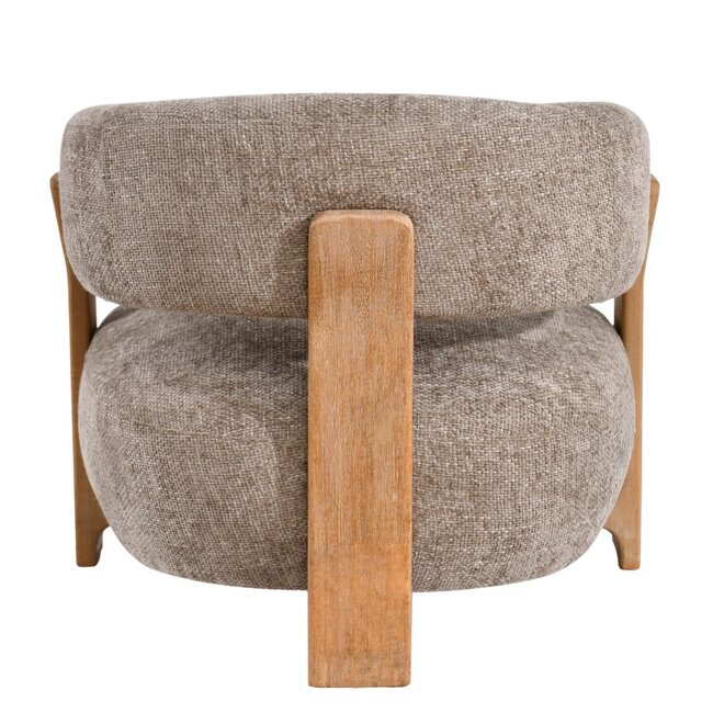 PTMD Mire Taupe Fauteuil Legacy 3 Mink Rubber wood