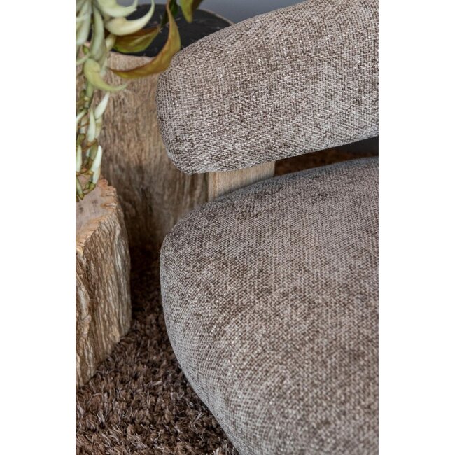 PTMD Mire Taupe Fauteuil Legacy 3 Mink Rubber wood