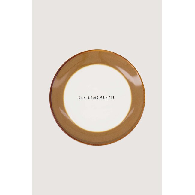 Zusss Gebaksbordje genietmomentje wit / bruin