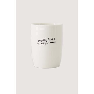 Zusss Koffiemok gezelligheid wit / zwart