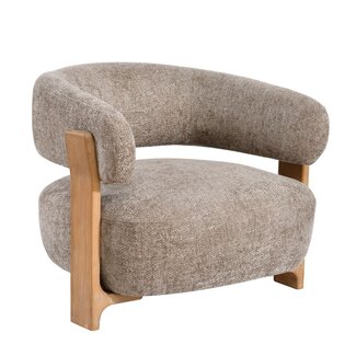 PTMD Mire Taupe Fauteuil Legacy 3 Mink Rubber wood