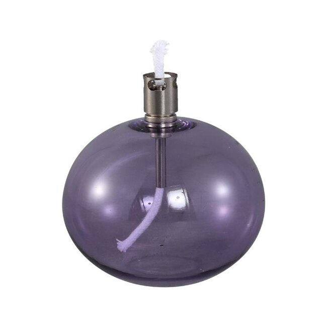 PTMD Adilia Purple glass oil lamp round S