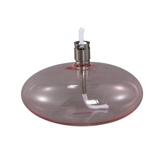 PTMD Adilia Light Pink glass oil lamp round low