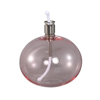 PTMD Adilia Light Pink glass oil lamp round S