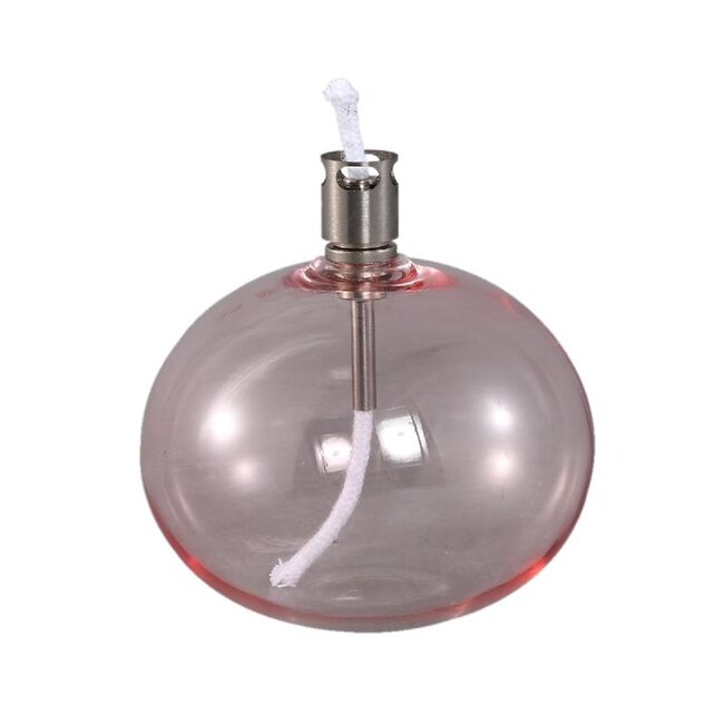 PTMD Adilia Light Pink glass oil lamp round S