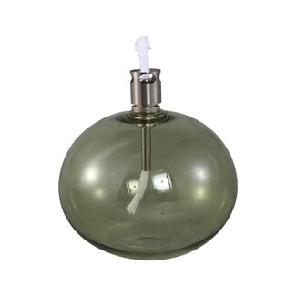 PTMD Adilia Moss Green glass oil lamp round S