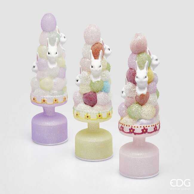 EDG Decoratie Topiary Twist  met LED- 3 assorti (per stuk)