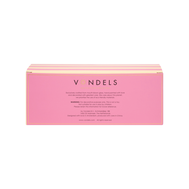 Vondels Paasei met glitter paasornament 6 cm set van 5