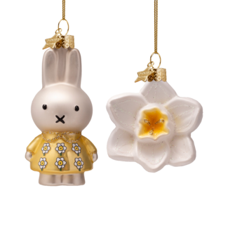 Vondels Vondels x Nijntje: Glazen Paasornament Set – Nijntje & Narcis