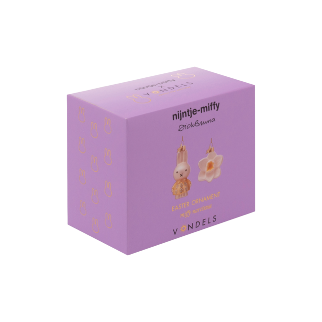 Vondels Vondels x Nijntje: Glazen Paasornament Set – Nijntje & Narcis