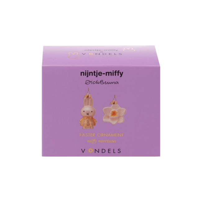 Vondels Vondels x Nijntje: Glazen Paasornament Set – Nijntje & Narcis