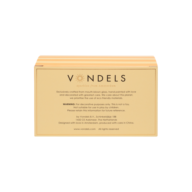 Vondels Vondels Glazen Paasornament Set – Mimosa Brunch