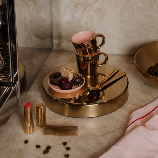 Vondels Espresso Cup – Sparkles Gold & Pink 80ml#