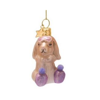 Vondels Ornament Pasen bunny pink/purple