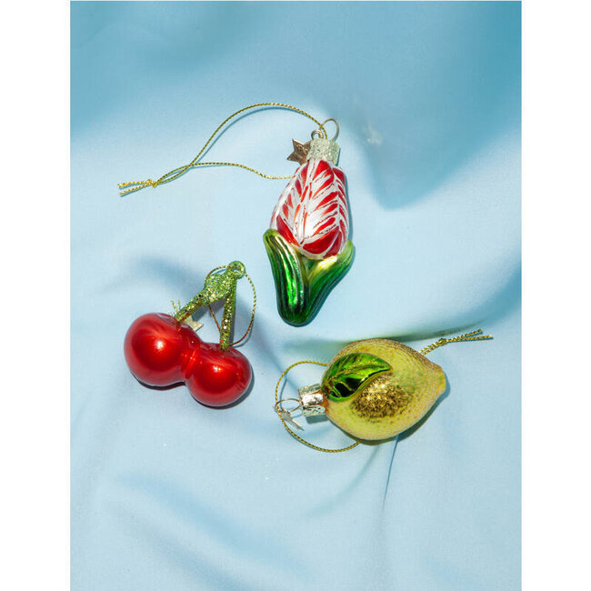 Vondels Ornament Pasen GlazenTulp rood-wit