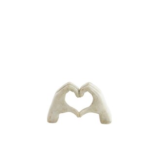 Light & Living Ornament 19x8x11,5 cm HANDS taupe grijs Light & Living Ornament 19x8x11,5 cm HANDS taupe grijs