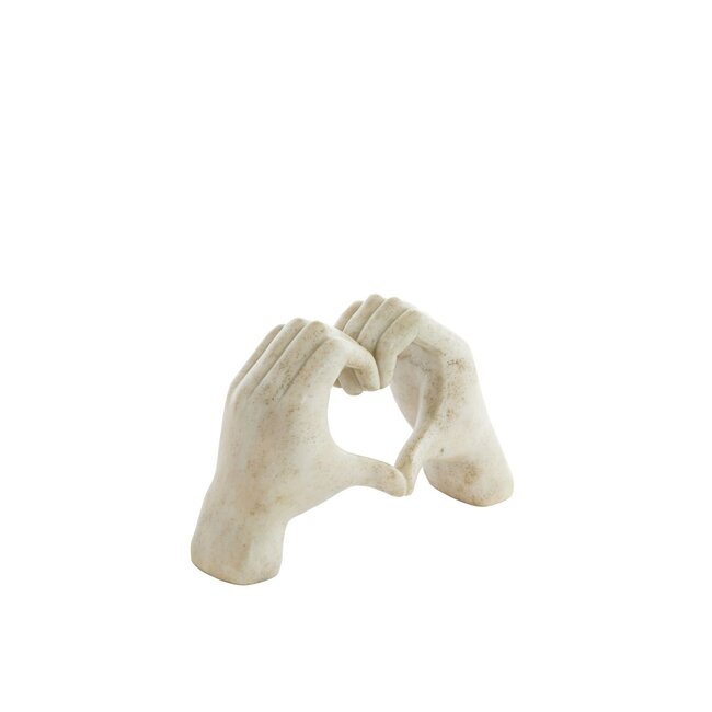 Light & Living Ornament 24,5x9,5x15 cm HANDS taupe grijs