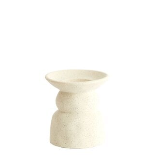 Light & Living Kaarsenhouder Ø11,5x12,5 cm ATRANI keramiek mat crème