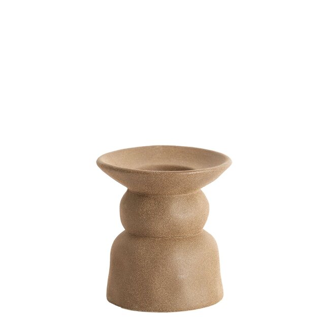 Light & Living Kaarsenhouder Ø11,5x12,5 cm ATRANI keramiek mat bruin