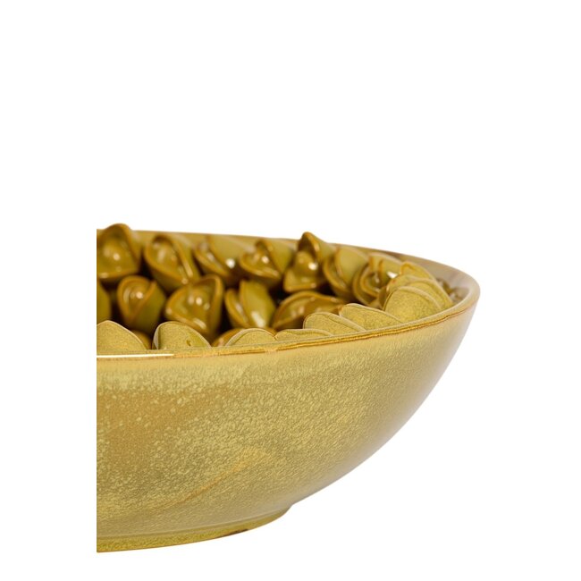 Light & Living Schaal Ø43x12 cm ANABELA keramiek olijf groen-bruin