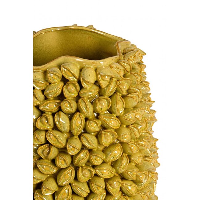 Light & Living Vaas deco Ø21x31 cm ANABELA keramiek olijf groen-bruin