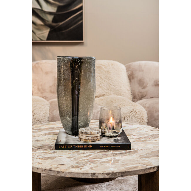 PTMD Theelichthouder SHELVA – Gold Etch Finish S