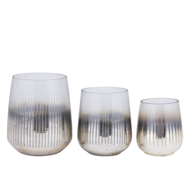 PTMD Theelichthouder SHELVA – Gold Etch Finish S