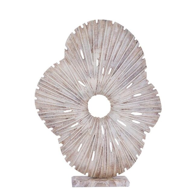 PTMD Vija Beige casted alu organic open statue L