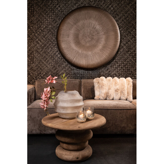 PTMD Theelichthouder SHELVA – Gold Etch Finish M