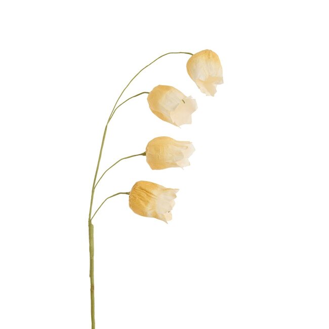 Light & Living Kunstbloem 15x15x70 cm CAIN papier groen+okergeel