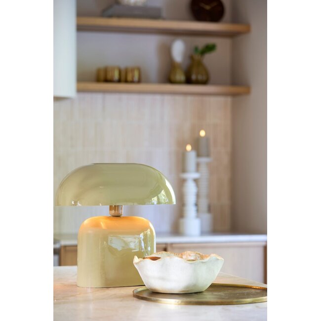 Light & Living Schaal 26x26x10,5 cm GASPAR keramiek crème+roest