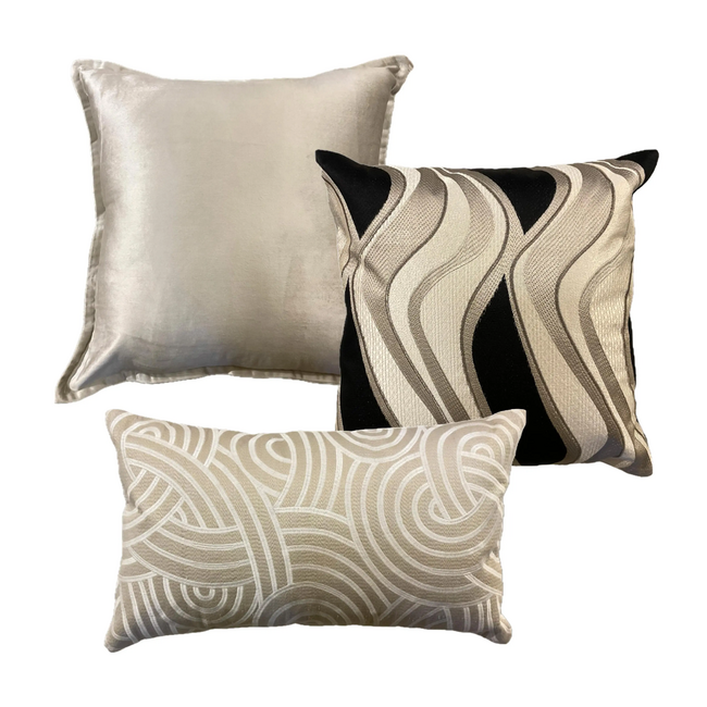 Colmore Cushion RUBY 50x50cm champagne black