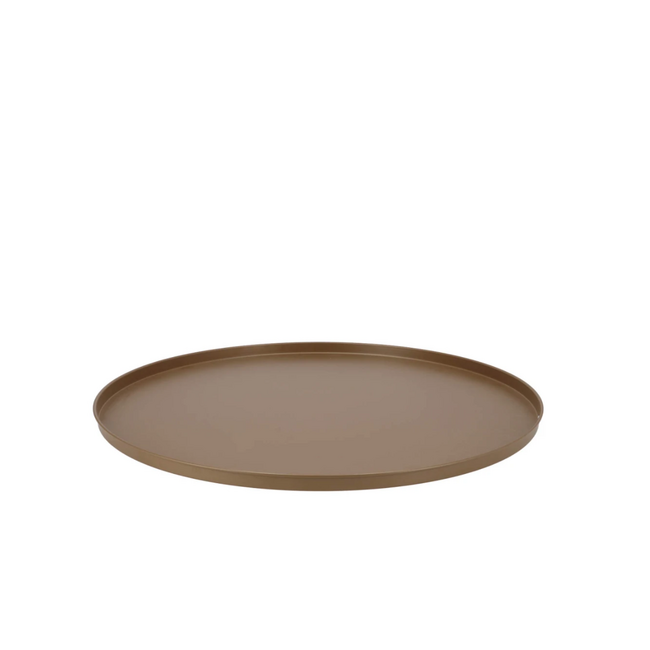 Coaster Dark Gold Tray – Ø37 x 2 cm | Metalen Dienblad