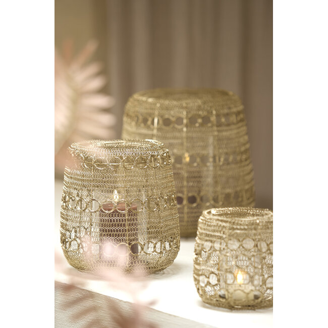 Light & Living Windlicht Ø17x16 cm SALOS goud