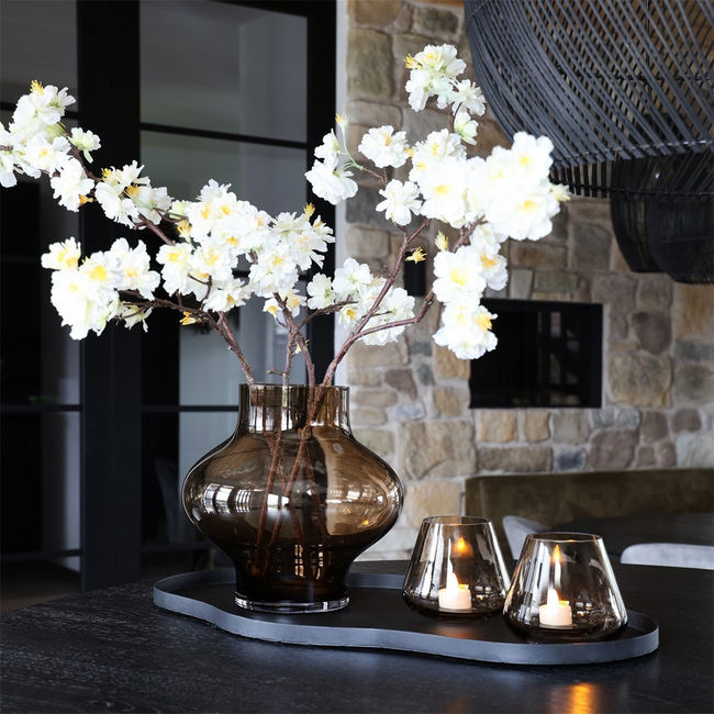 Vase the World Dienblad Breckenridge M walnut Ø35 x H35 cm