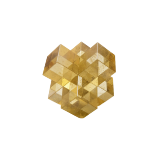 Colmore Decoratief cross natural crystal glass 12x12x12