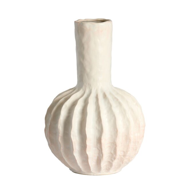 Light & Living Vaas deco Ø34x50 cm SENAGO keramiek crème