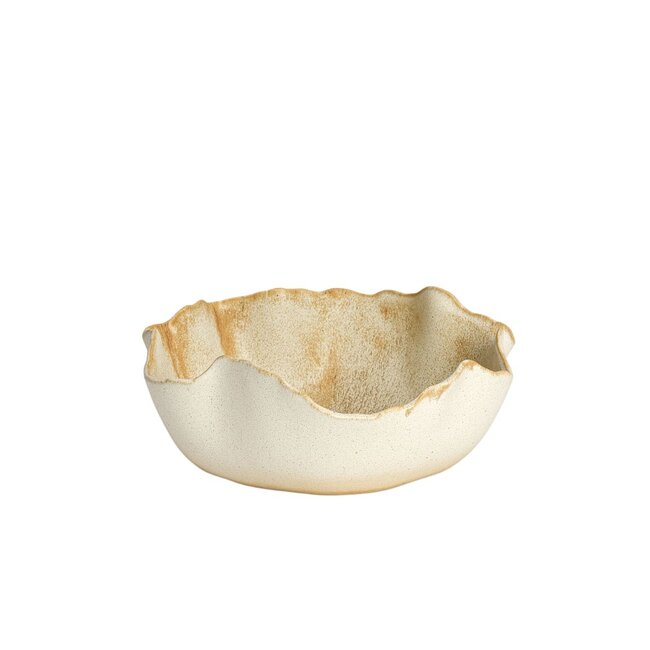 Light & Living Schaal 36,5x35,5x14 cm GASPAR keramiek crème+roest