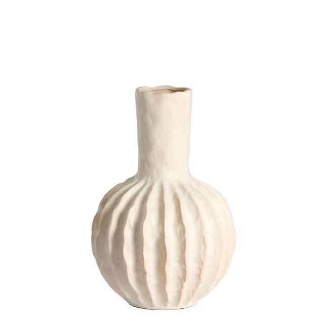 Light & Living Vaas deco Ø27x40,5 cm SENAGO keramiek crème
