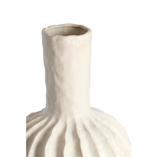 Light & Living Vaas deco Ø27x40,5 cm SENAGO keramiek crème