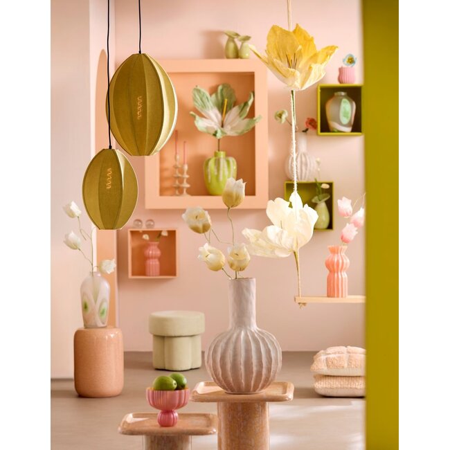 Light & Living Vaas deco Ø27x40,5 cm SENAGO keramiek crème