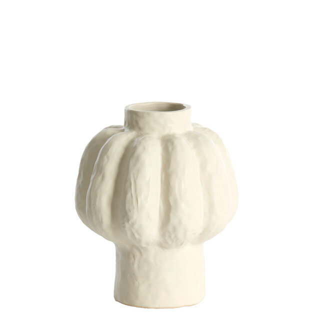 Light & Living Vaas Deco Ø21,5x25cm ALIVERI keramiek mat wit