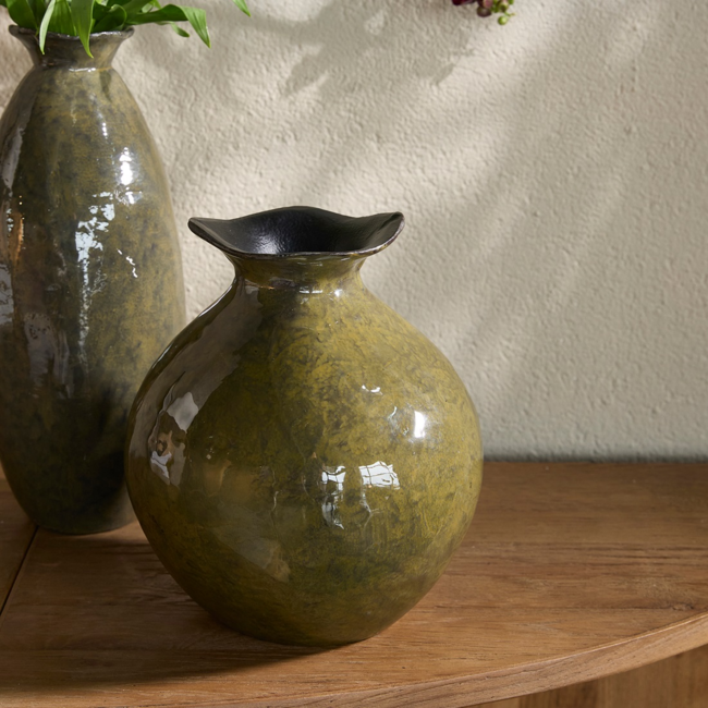 Riviera Maison Lunaro Vase Wide Forest Green
