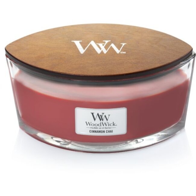 Woodwick Cinnamon Chai Ellipse WoodWick® HearthWick Flame© 50h