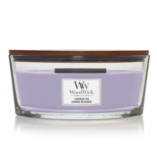 Woodwick Lavender Spa Ellipse WoodWick© HearthWick Flame© 50h