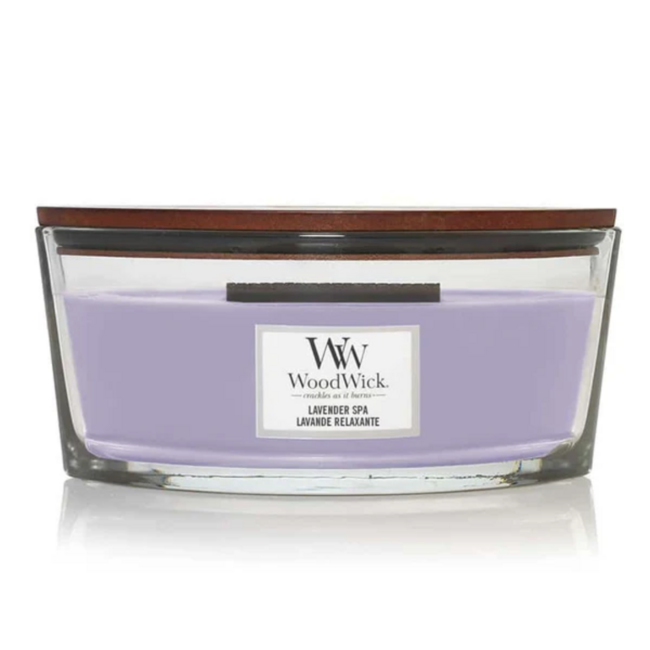 Woodwick Lavender Spa Ellipse WoodWick© HearthWick Flame© 50h
