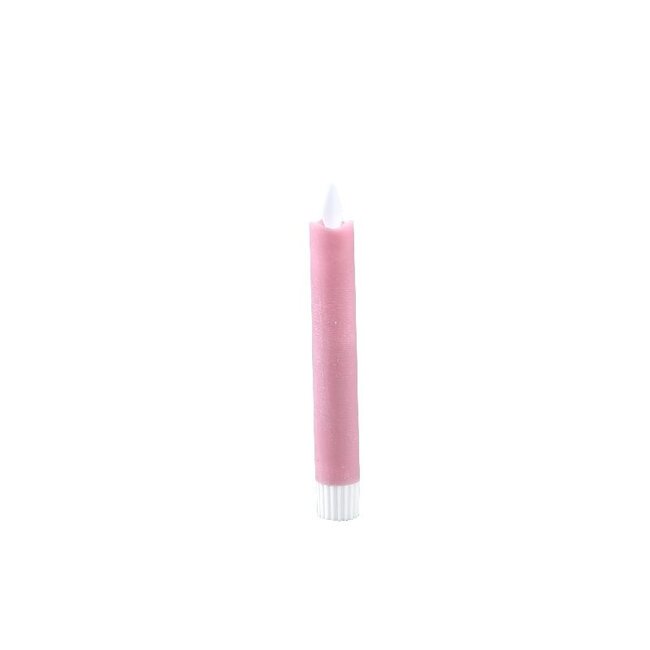 PTMD LED Diner Candle rustic pink moveflame 2PCS short