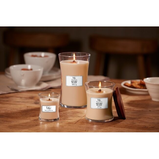 Woodwick White Honey Medium Candle WoodWick© 60h.