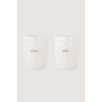 Zusss Set van 2 mokken mama & papa