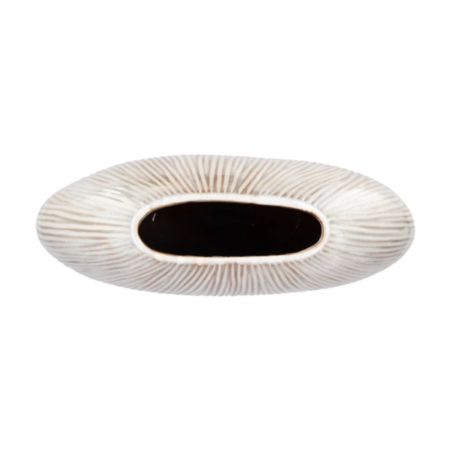 Daan Kromhout Sifan white vase oval 32x13x31cm